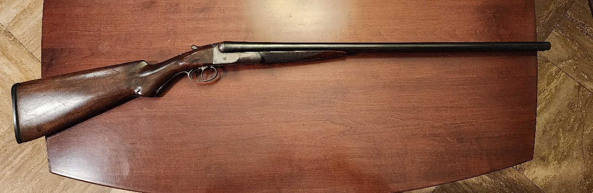 Right side full-length view of the Colt Model 1883 hammerless shotgun, serial number 2015