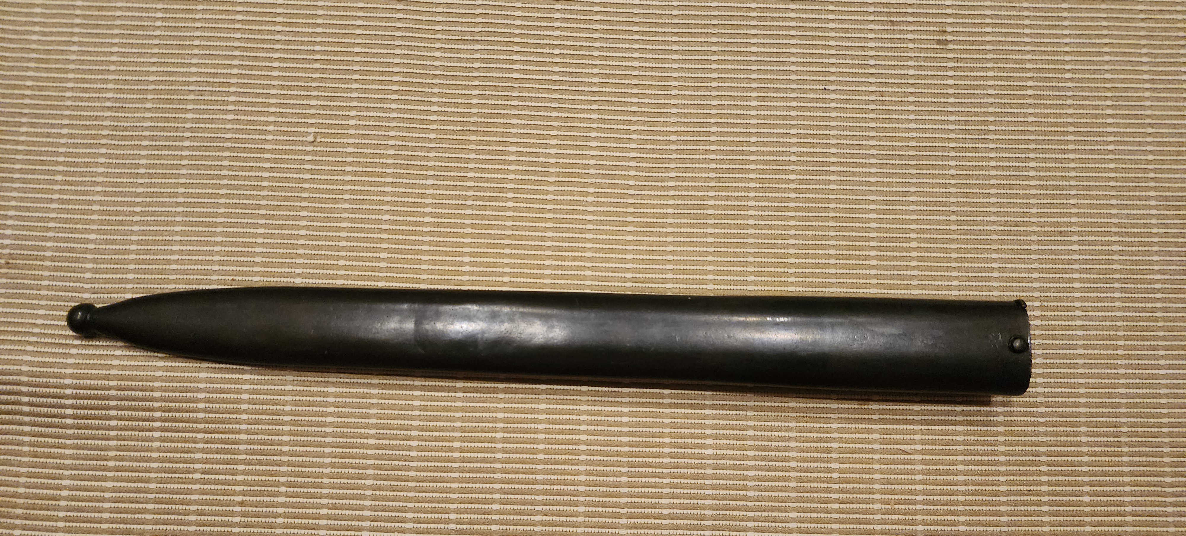 Steel scabbard for Italian M1891 bayonet
