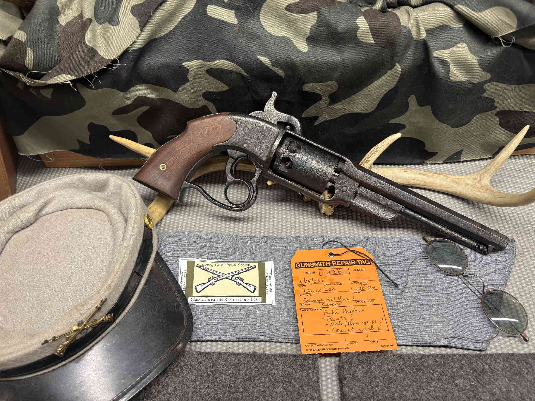 Restored Savage North 1861 Navy revolver