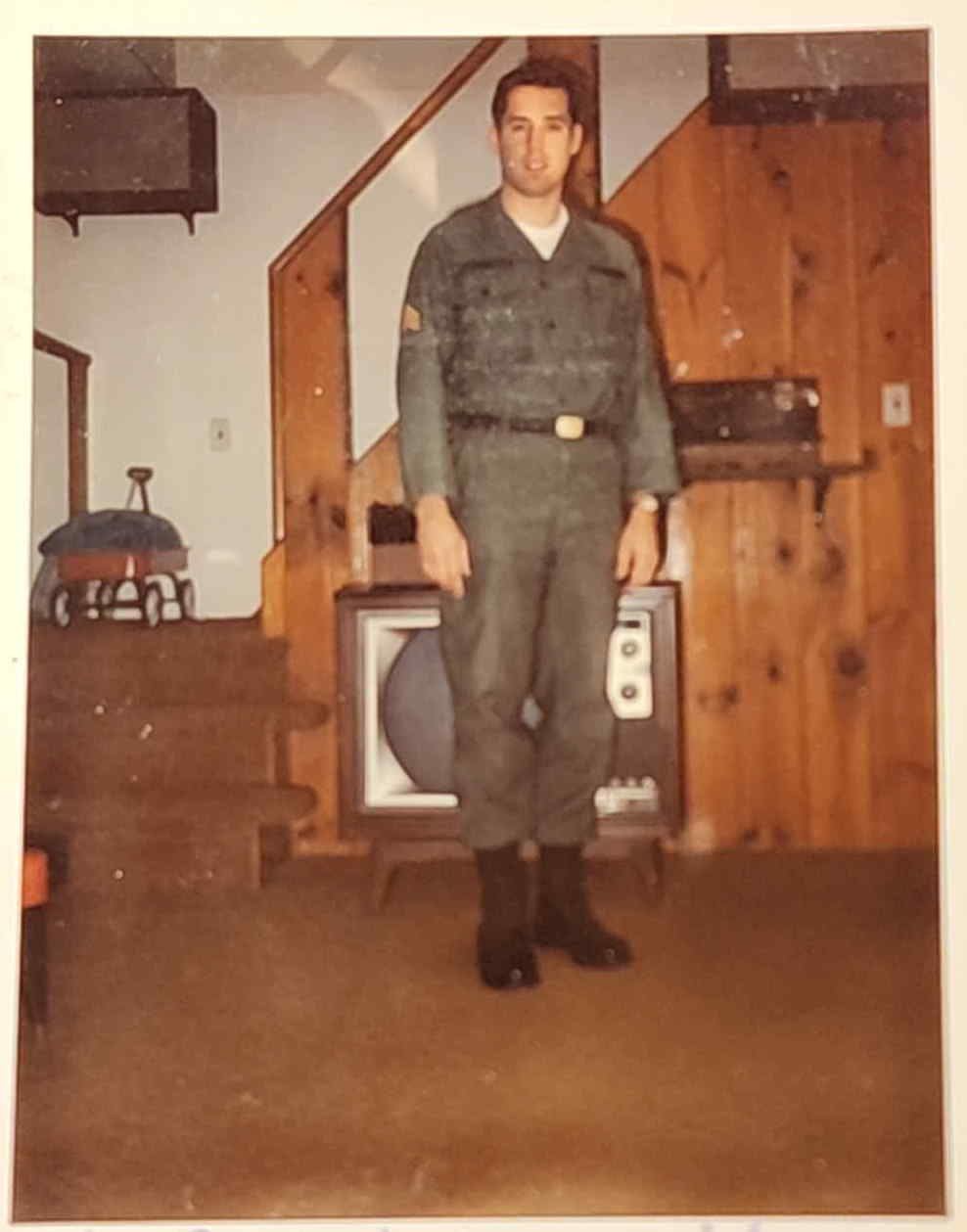 New Jersey Army National Guard Sergeant wearing an OG-107 utility uniform during the 1960s